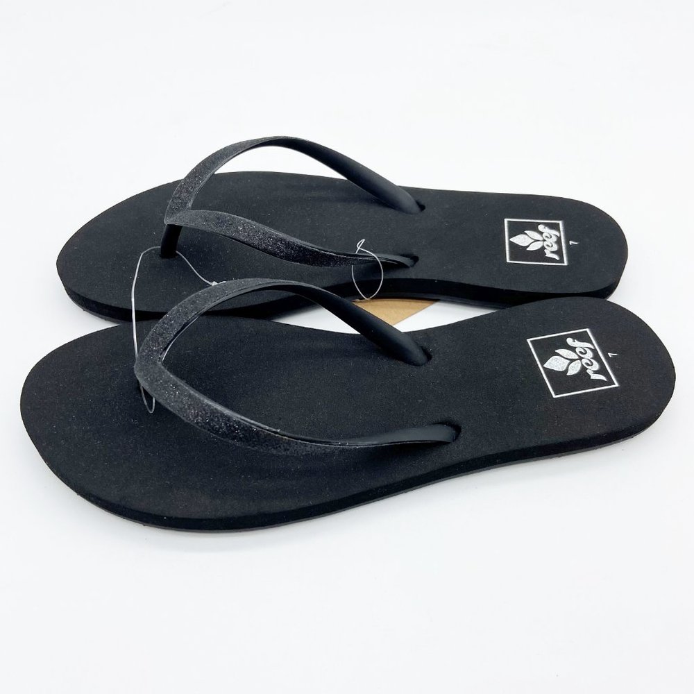 Reef Womens Black Stargazer Flip Flop Sandals Size 5, 10, 11 - Picture 2 of 10